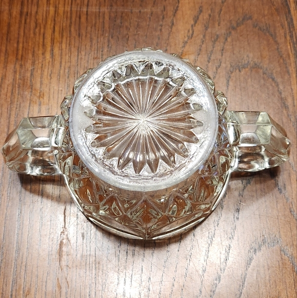 Vintage Bartlett Collins Etched Glass Footed Creamer and Sugar Bowl - Picture 11 of 16